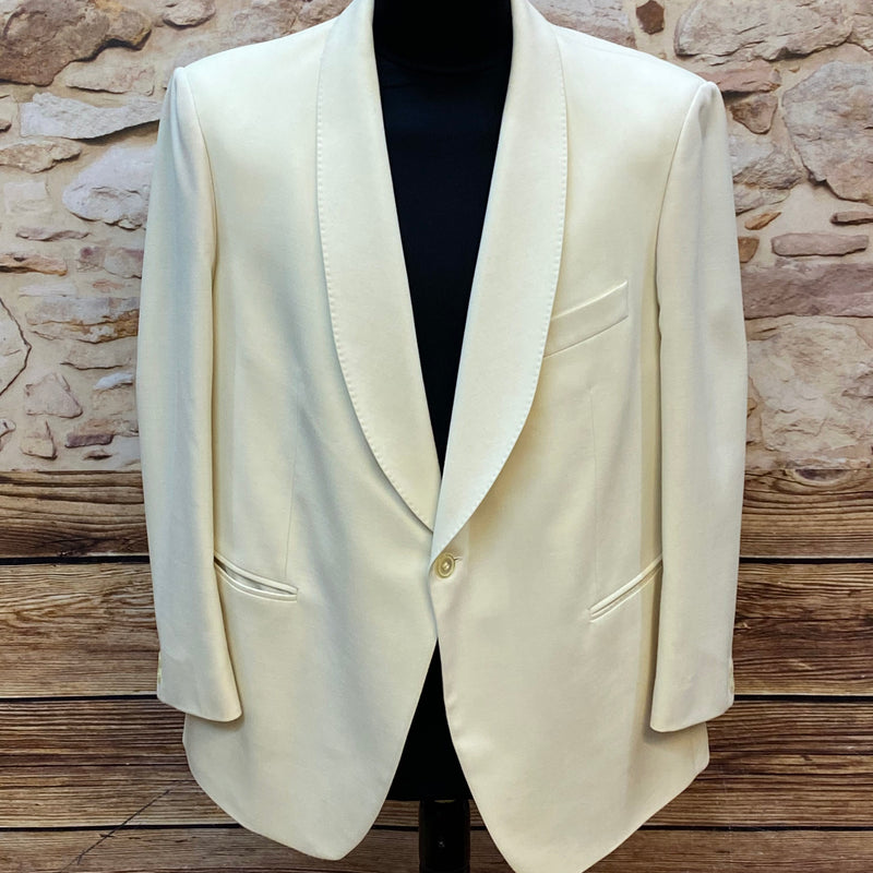 „Vintage Dinner Jacket Herren creme elfenbein Smoking Sakko Hochzeit“