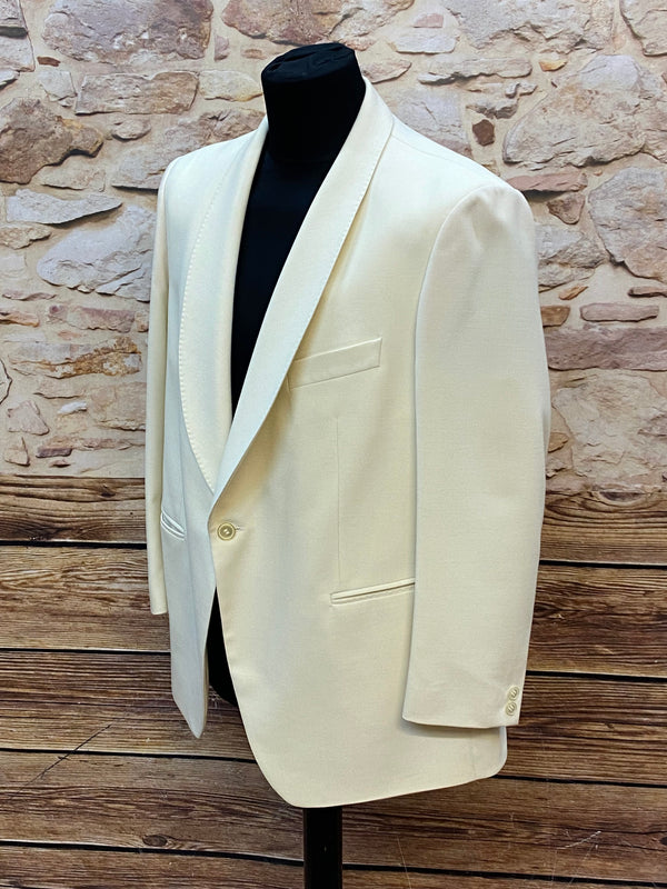 „Elegantes Smoking Sakko creme mit Schalkragen Vintage Herren“
