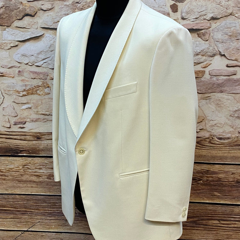 „Elegantes Smoking Sakko creme mit Schalkragen Vintage Herren“