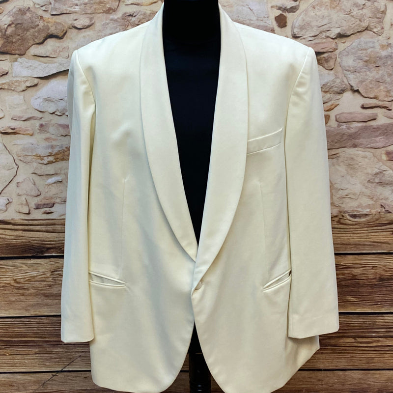 „Wilvorst Vintage Dinner Jacket creme Schurwolle Smoking Sakko Herren“