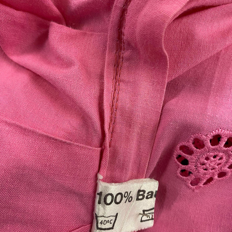 Vintage Dirndl Gr. 46/48 Dunkelblau bestickt mit Bluse & rosa Spitzenschürze, Ansicht 7