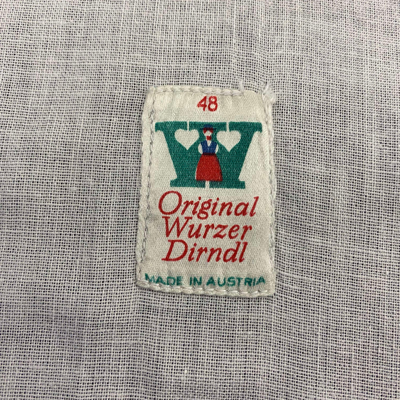 Vintage Dirndl Gr. 46/48 Dunkelblau bestickt mit Bluse & rosa Spitzenschürze, Ansicht 8