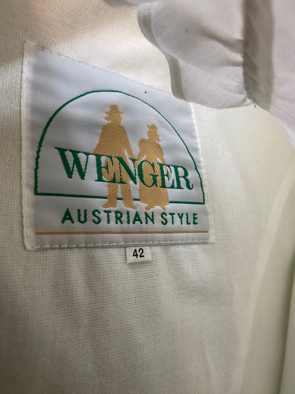 Vintage Dirndl hellgrün Gr. 42 – 3-teilig mit Bluse & Schürze