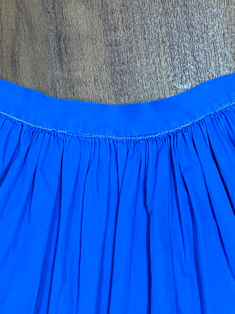 Dirndl-Schürze Damen – Blau, Baumwoll-Mischgewebe, 50 cm, vintage