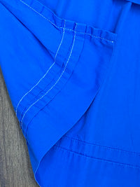 Kurze blaue Vintage Dirndlschürze Länge 50 cm