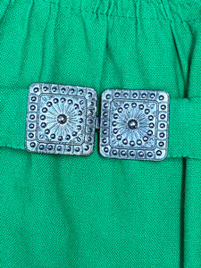 Second Hand Dirndschürze in grün, Länge 59cm