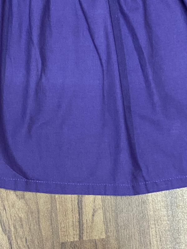 Dirndl-Schürze Damen – Lila, 51 cm, Baumwolle, uni, vintage