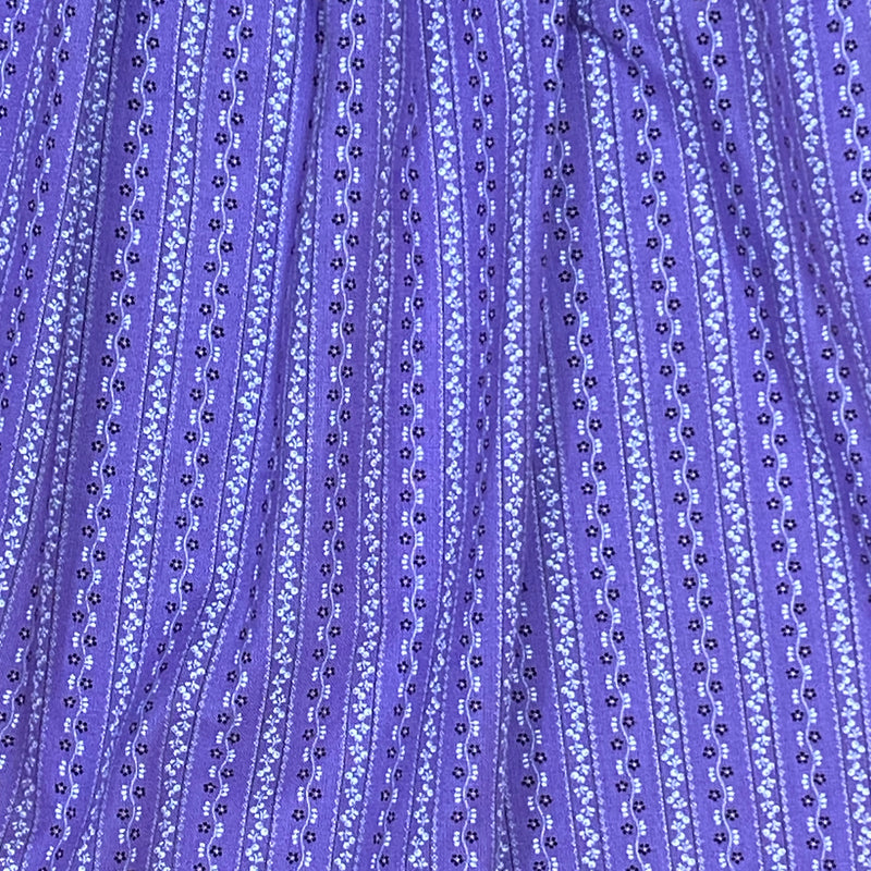 Dirndl-Schürze Damen – Flieder, weiße Ranken, 57 cm, Baumwolle, vintage