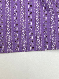 Dirndl-Schürze Damen – Flieder, weiße Ranken, 57 cm, Baumwolle, vintage