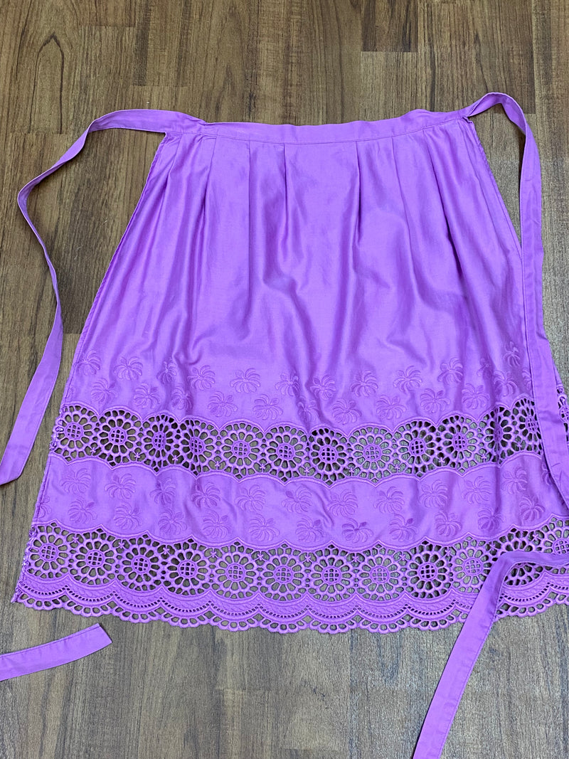 Tablier traditionnel dirndl vintage en violet longueur 61 cm