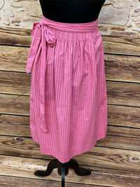 Dirndl-Schürze Damen – Altrosa mit Blumenranken, 66 cm, Baumwolle, vintage, Gr. M