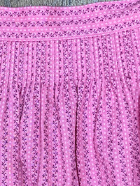 Dirndl-Schürze Damen – Altrosa mit Blumenranken, 66 cm, Baumwolle, vintage, Gr. M