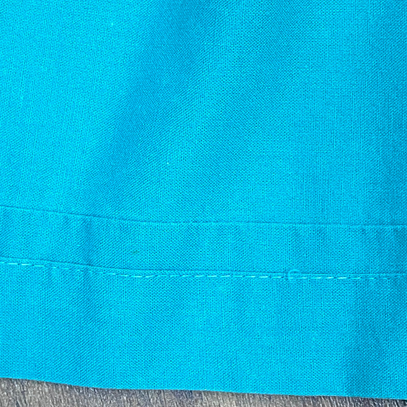 Dirndl-Schürze Damen – Türkis (Blau/Grün), Uni, 70 cm, Baumwoll-Mischgewebe, vintage