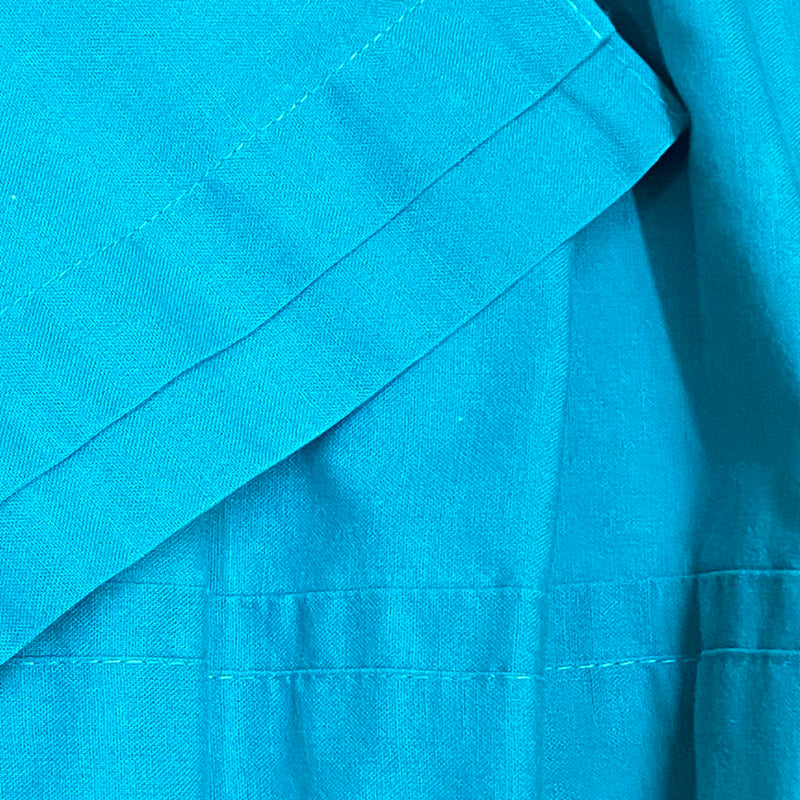 Dirndl-Schürze Damen – Türkis (Blau/Grün), Uni, 70 cm, Baumwoll-Mischgewebe, vintage