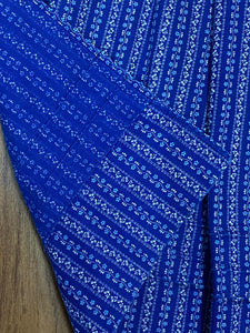 Dirndlschürze Vintage für Trachtenkleid Länge 71 cm, Farbe blau, Hellblau und weiß