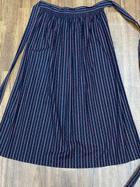 Vintage Dirndlschürze für Dirndl oder Trachtenkleid in schwarz 75 cm lang