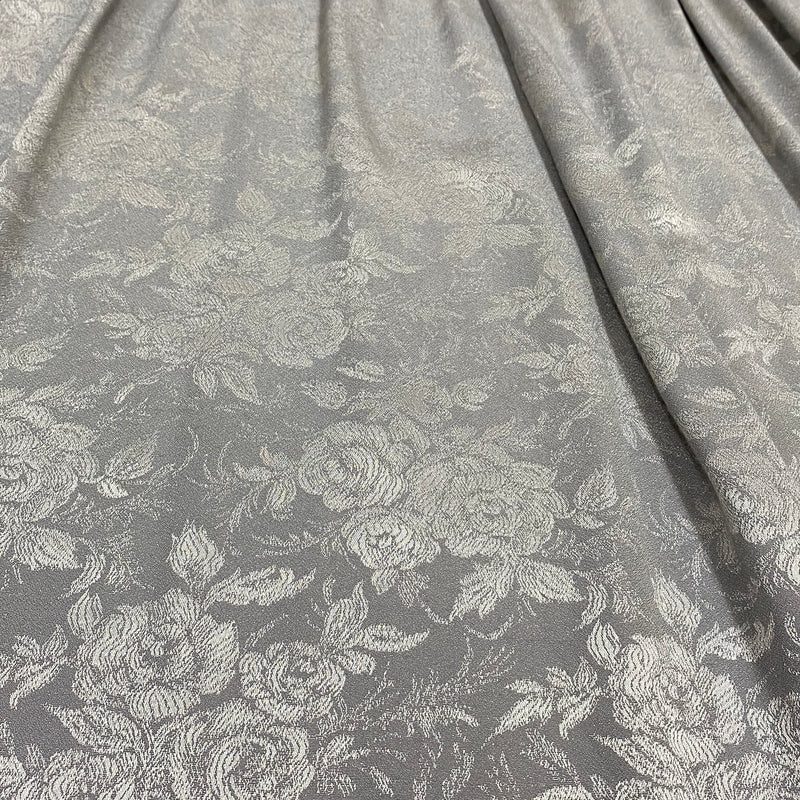 Vintage Dirndlschürze – Größe 93 cm – Silber/Grau mit floraler Struktur