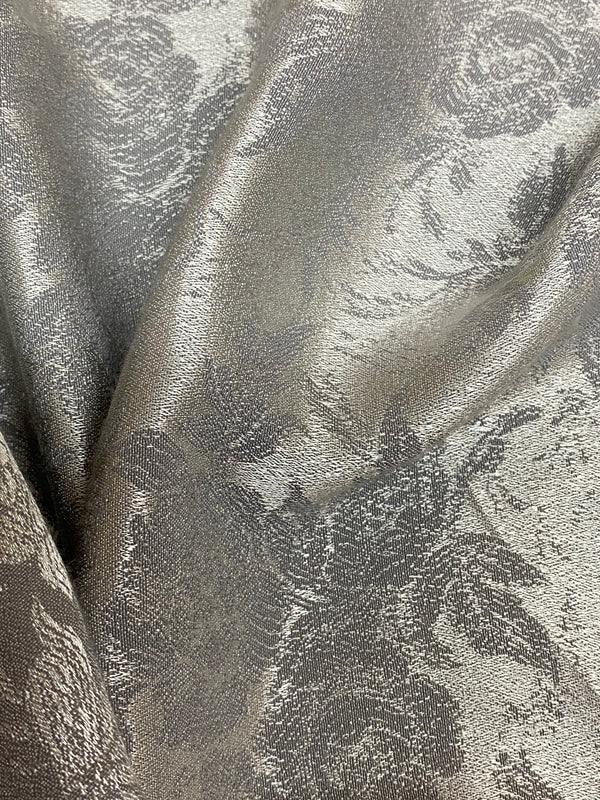 Vintage Dirndlschürze – Größe 93 cm – Silber/Grau mit floraler Struktur