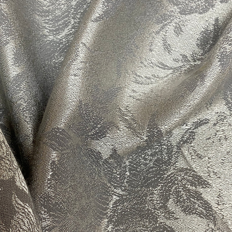Vintage Dirndlschürze – Größe 93 cm – Silber/Grau mit floraler Struktur