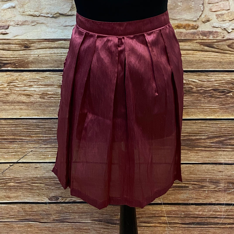 „Vintage Dirndlschürze brombeer kurz glänzend Trachten Schürze Damen“