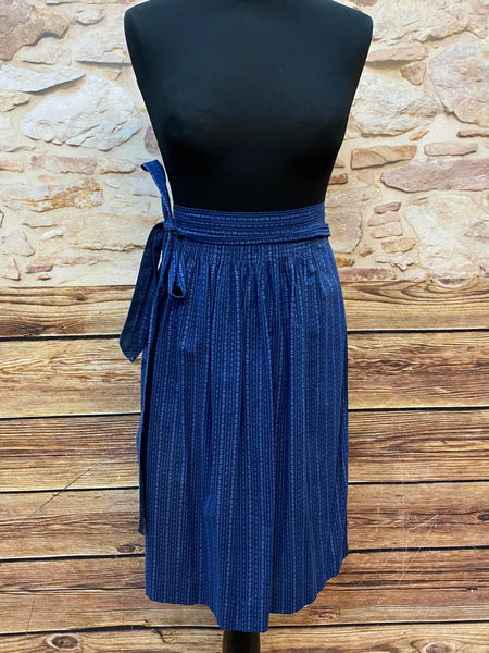 „vintage dirndlschürze dunkelblau baumwolle“