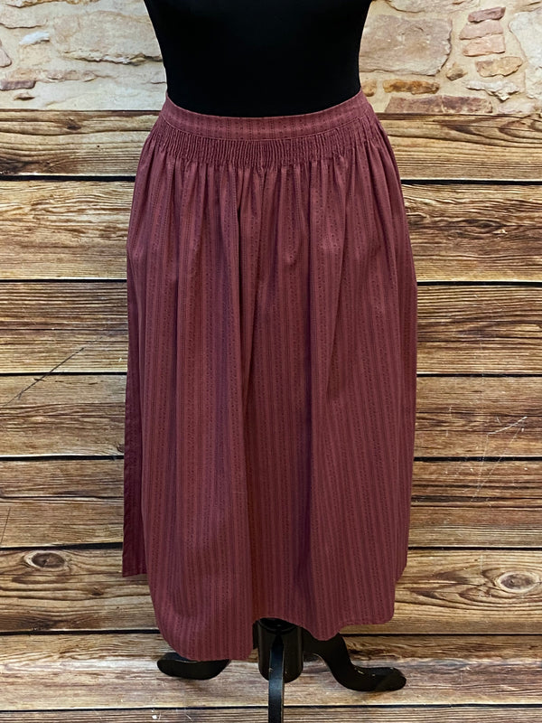 „Vintage Dirndlschürze rostrot lang Trachten Schürze Damen“
