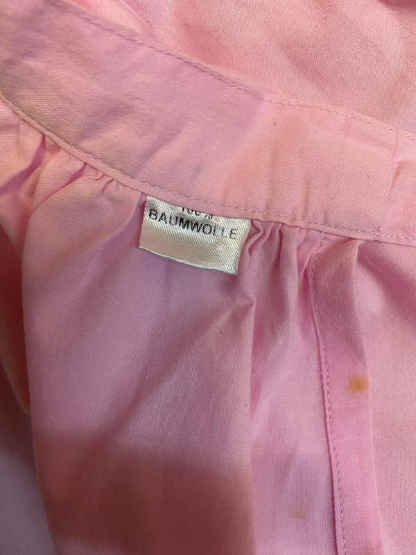 Vintage Dirndl Gr. 38 - Dunkelblau mit Blumenstickerei & rosa Schürze, Ansicht 5