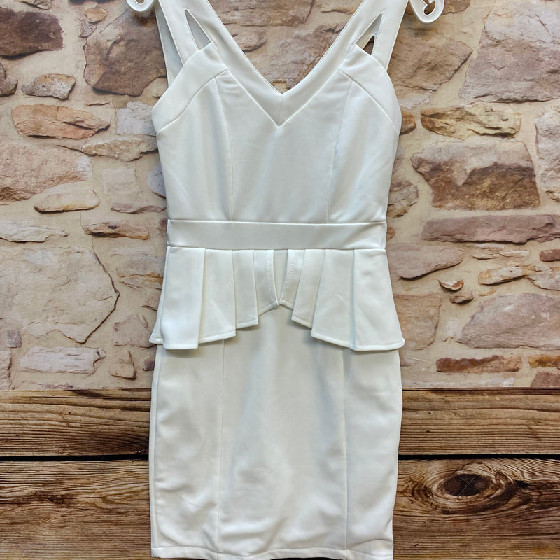„Vintage Etuikleid creme 50er Jahre Stil Damen elegant figurbetont“
