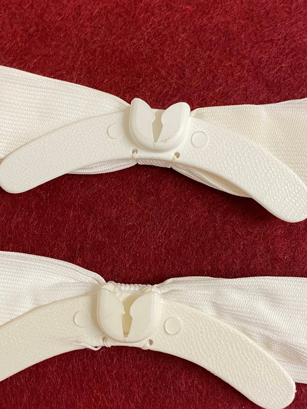 Vintage Fliege Cremeweiß – 2 Stück