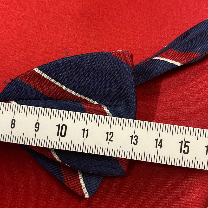 Vintage Fliege Gestreift Dunkelblau Rot Retro Querbinder