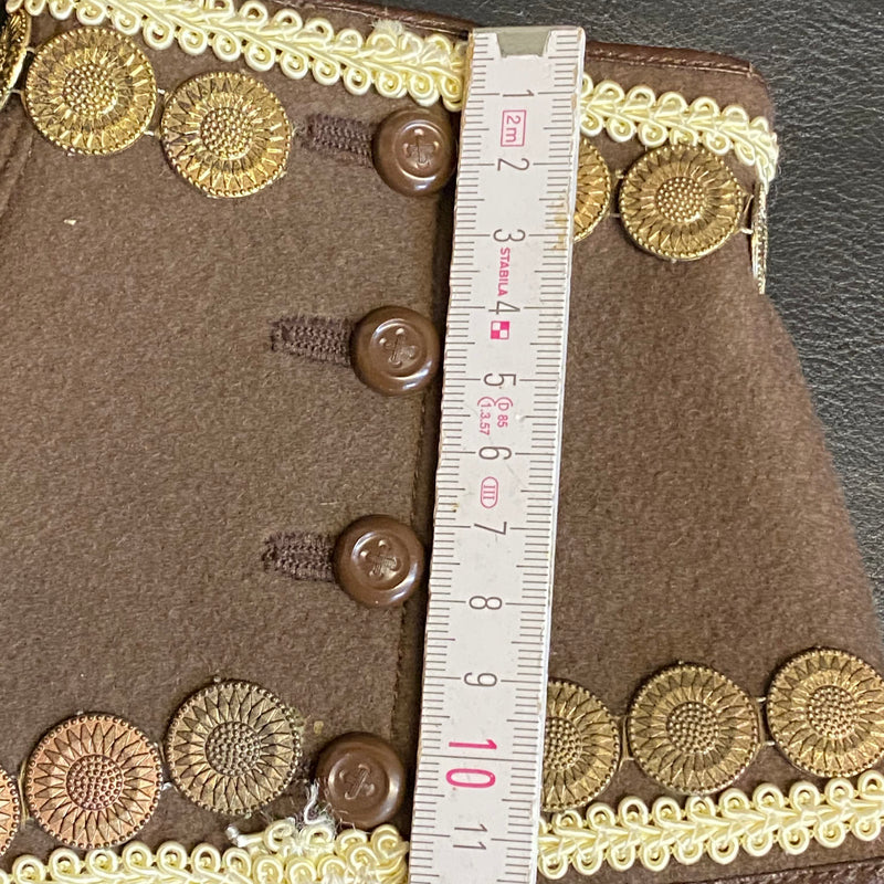 Steampunk Gamaschen Vintage Braun – edel verziert Unikat handveredelt, Ansicht 5