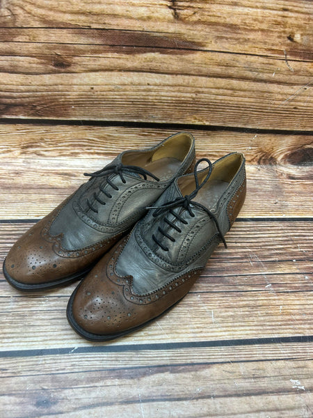 Vintage Geox Brogues in Grau-Braun, Größe 40