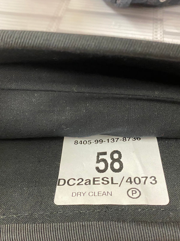 Etikett im Inneren der Glengarry Mütze, Größe 58, Reinigungshinweis Dry Clean Only