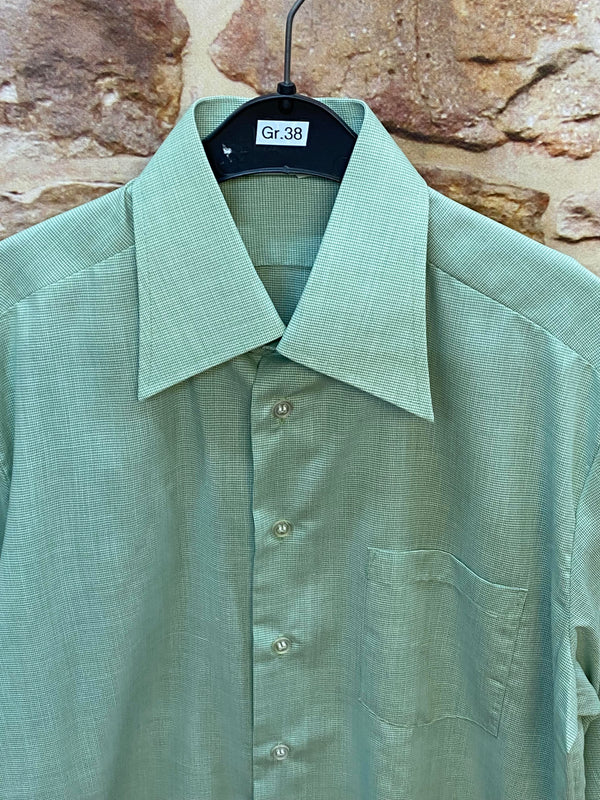 „Vintage Hemd Dornbusch grün Detail Kragen Retro Herrenhemd“