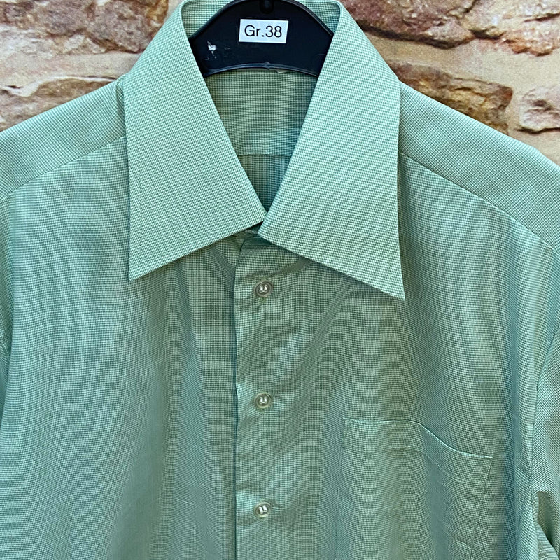 „Vintage Hemd Dornbusch grün Detail Kragen Retro Herrenhemd“