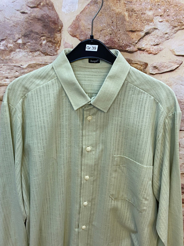 „Vintage Herrenhemd grün Detail Kragen strukturierter Stoff“