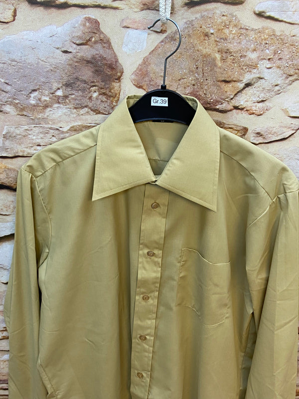 „Vintage Hemd Herren grün Detail Kragen Brusttasche klassisch“