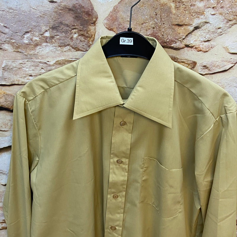 „Vintage Hemd Herren grün Detail Kragen Brusttasche klassisch“