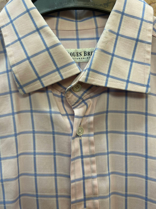 „Vintage Hemd Herren Windowpane Karo Detail Kragen“
