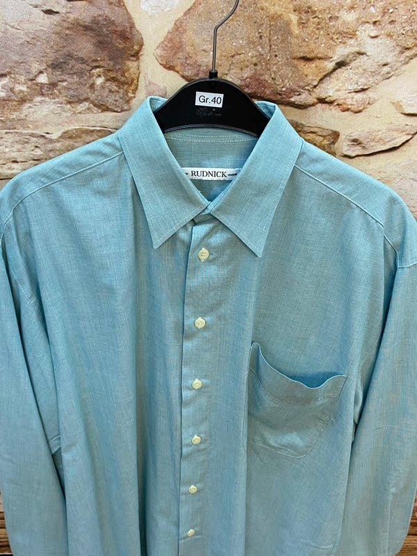 „Vintage Hemd Herren türkis Detail Kragen elegant zeitlos“