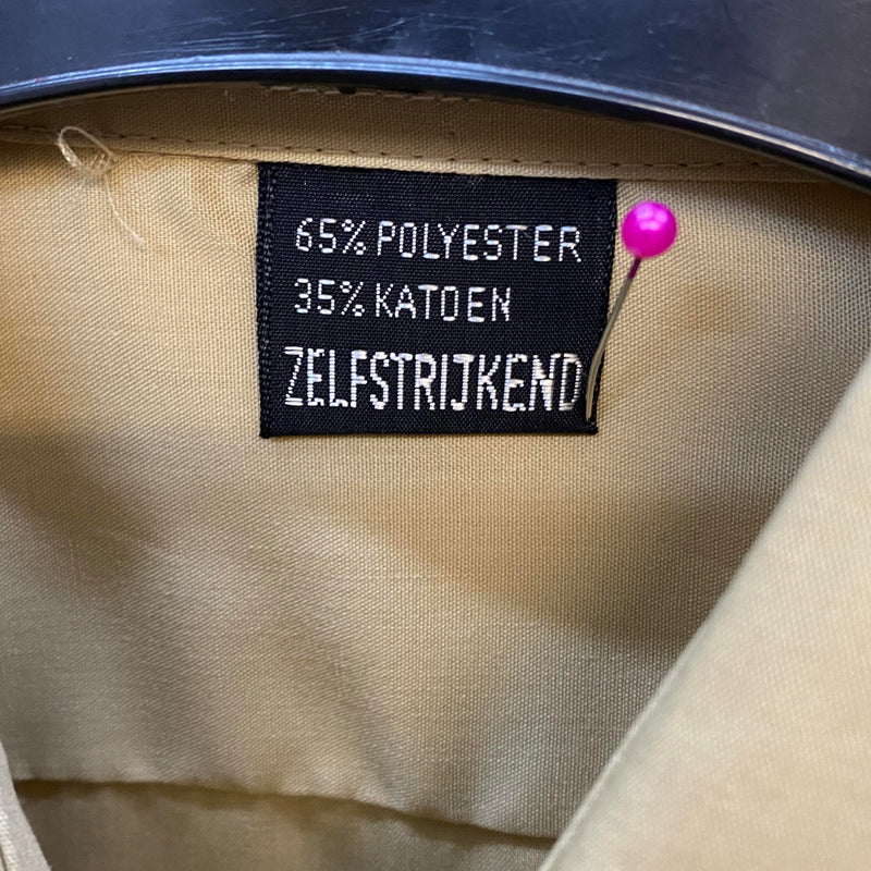 Vintage Herrenhemd Grün 70er Stil Kragen Gr. 39