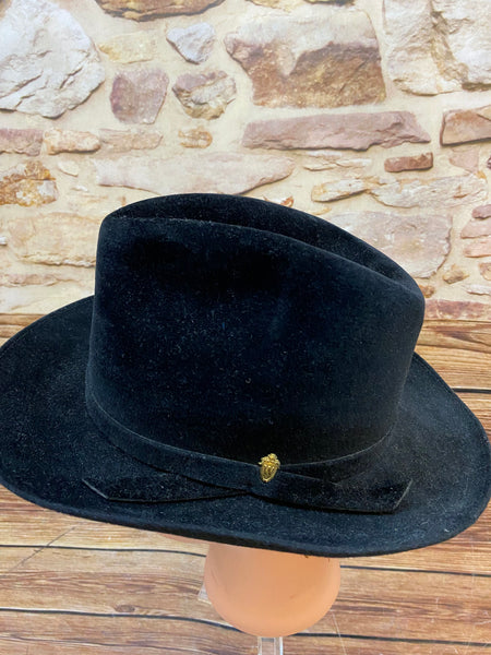 Schwarzer Vintage Fedora Westbury Gr. 59
