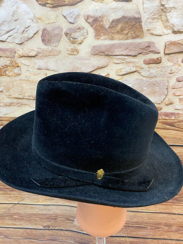 Schwarzer Vintage Fedora Westbury Gr. 59