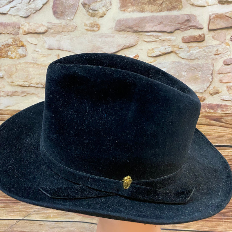 Schwarzer Vintage Fedora Westbury Gr. 59