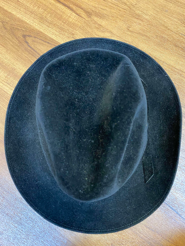 Schwarzer Vintage Fedora Westbury Gr. 59