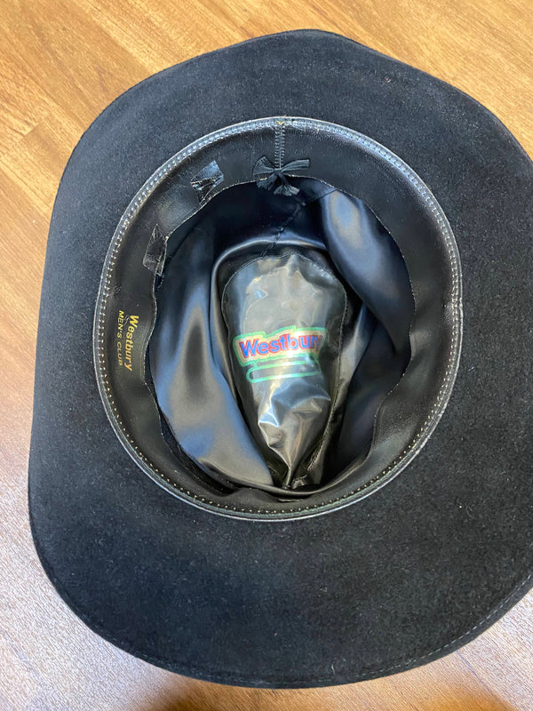 Schwarzer Vintage Fedora Westbury Gr. 59