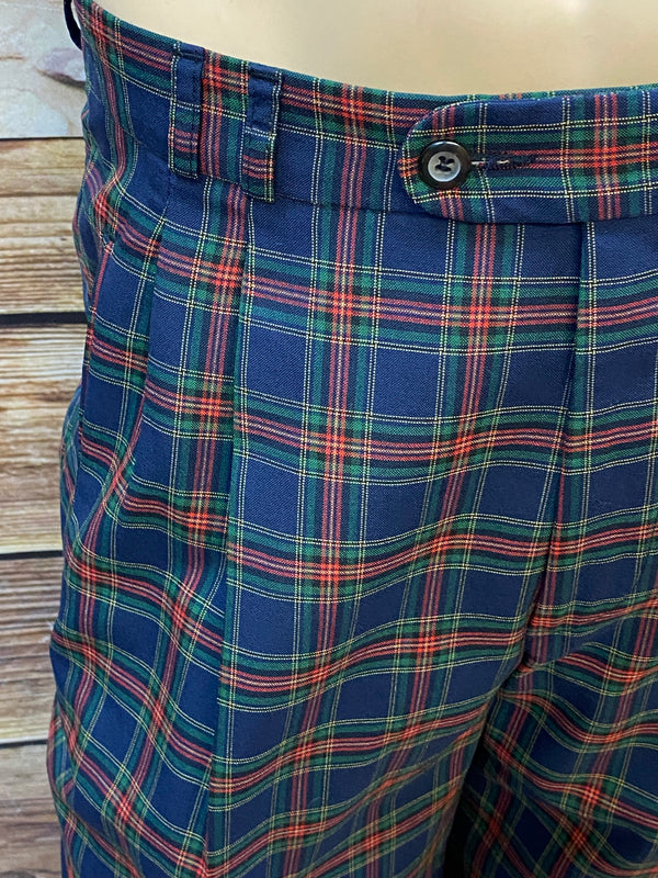 „Vintage Herren Stoffhose kariert 80er Jahre klassische Karohose Größe 50“