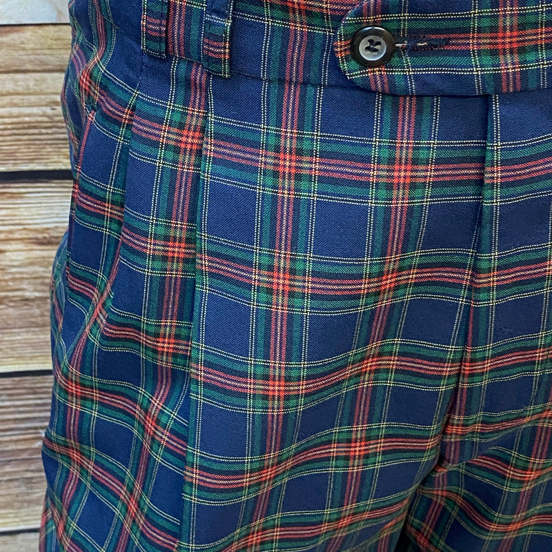 „Vintage Herren Stoffhose kariert 80er Jahre klassische Karohose Größe 50“