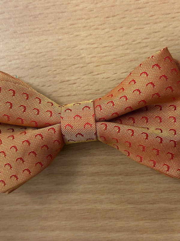 Orange Vintage-Fliege mit feinem Muster