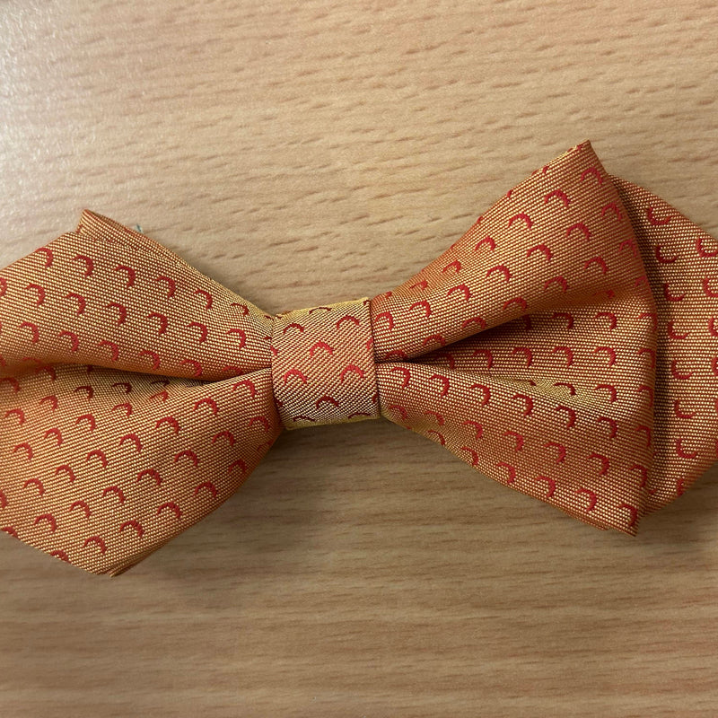 Orange Vintage-Fliege mit feinem Muster